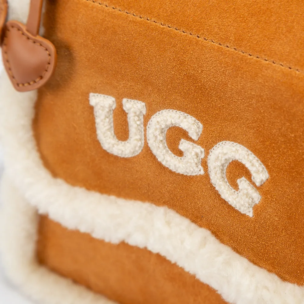 Ugg Shearling Logo Hand Bag