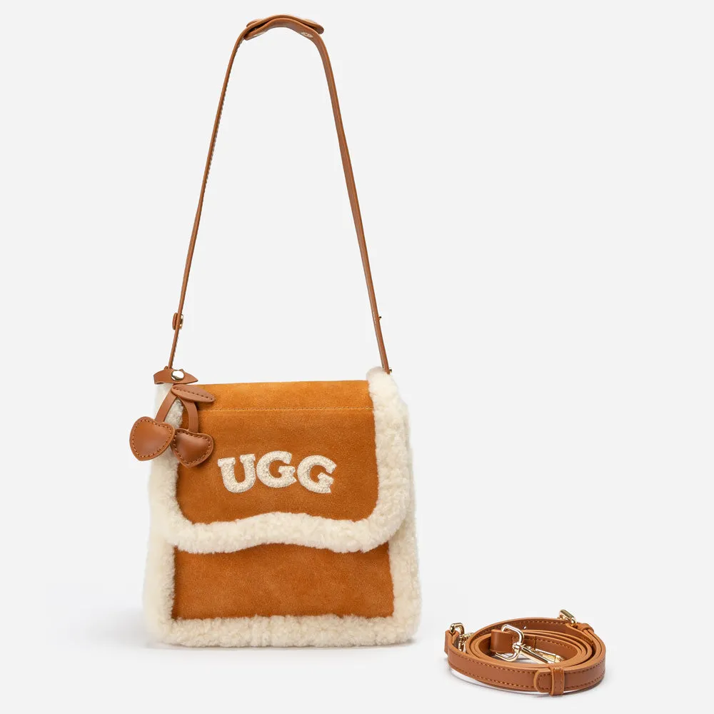 Ugg Shearling Logo Hand Bag