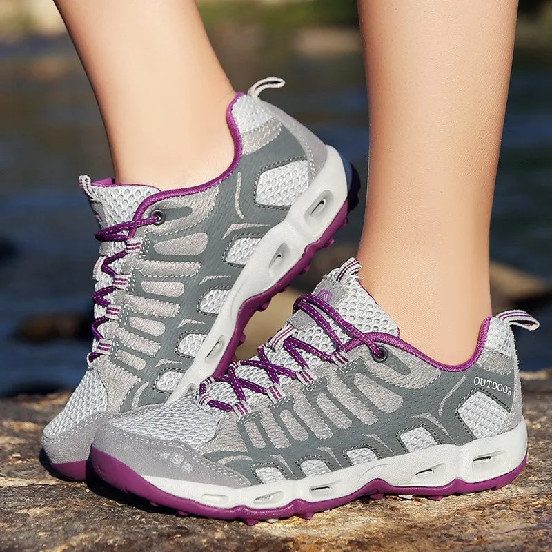 Women's breathable anti-skid air-cushion hiking sneakers