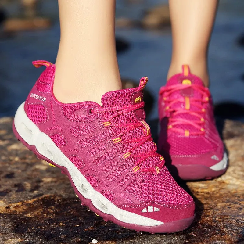 Women's breathable anti-skid air-cushion hiking sneakers