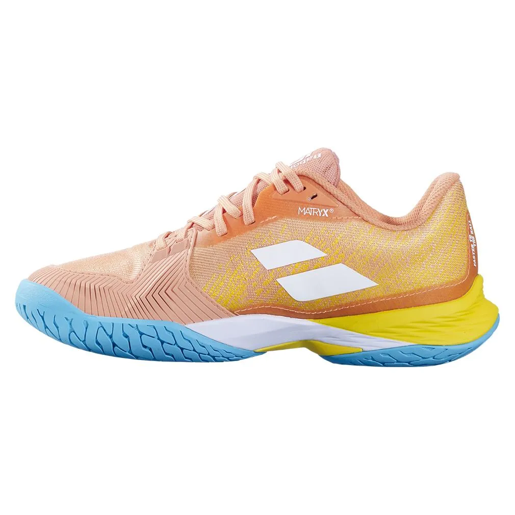 Women's Jet Mach 3 All Court Tennis Shoes Coral and Gold Fusion